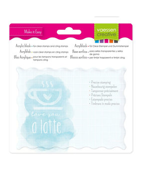 Vaessen Creative Acrylblok Raster 12x16 cm (1009-021) Vaessen Creative Acrylblok Raster 12x16 cm (1009-021)