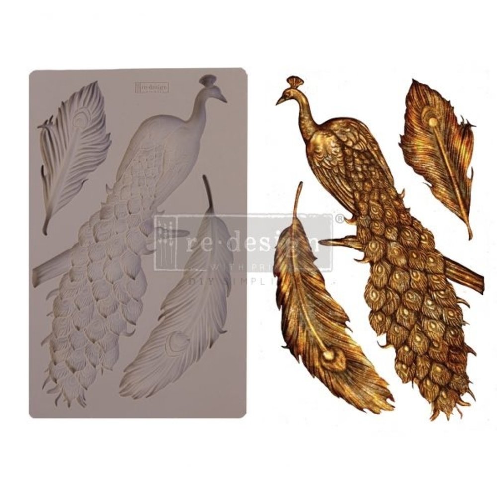 Re-Design Regal Peacock 5x8 Inch Decor Mould (645564) Re-Design Regal Peacock 5x8 Inch Decor Mould (645564)
