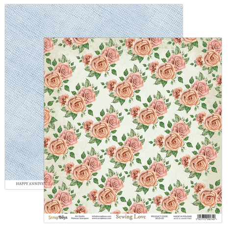 ScrapBoys Sewing Love 6x6 Inch Paper Pad (SELO-09)