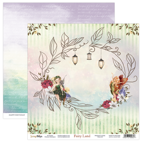 ScrapBoys Fairy Land 12x12 Inch Paper Set (FALA-08)
