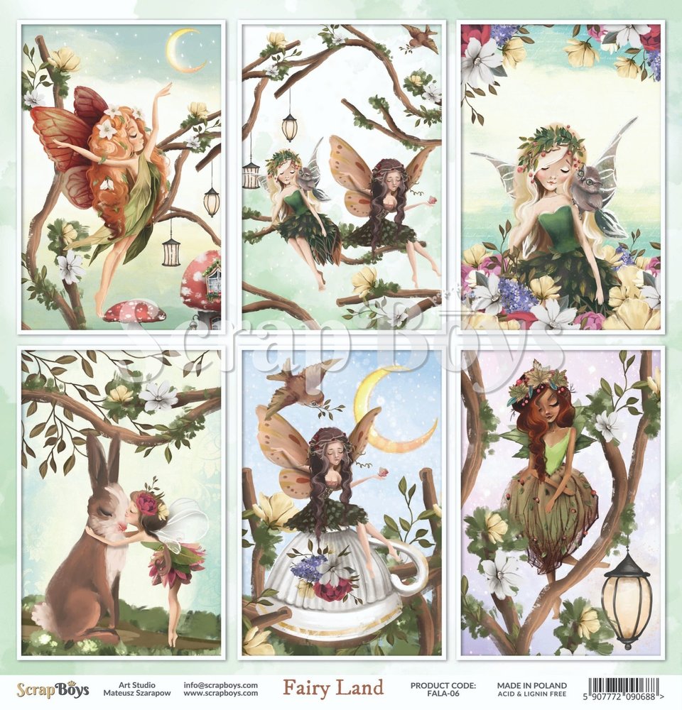 ScrapBoys Fairy Land 12x12 Inch Paper Set (FALA-08)