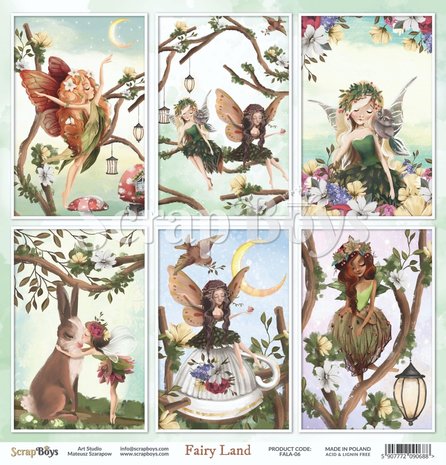 ScrapBoys Fairy Land 12x12 Inch Paper Set (FALA-08)