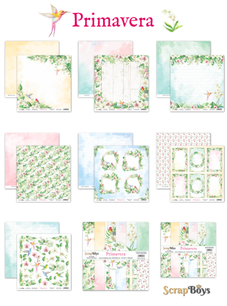 ScrapBoys Primeravera 12x12 Inch Paper Set (PRIM-08) ScrapBoys Primeravera 12x12 Inch Paper Set (PRIM-08)