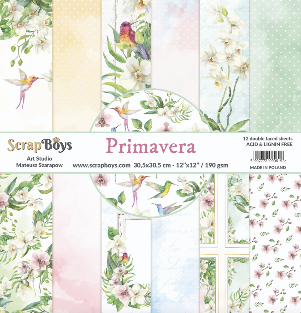 ScrapBoys Primeravera 12x12 Inch Paper Set (PRIM-08) ScrapBoys Primeravera 12x12 Inch Paper Set (PRIM-08)