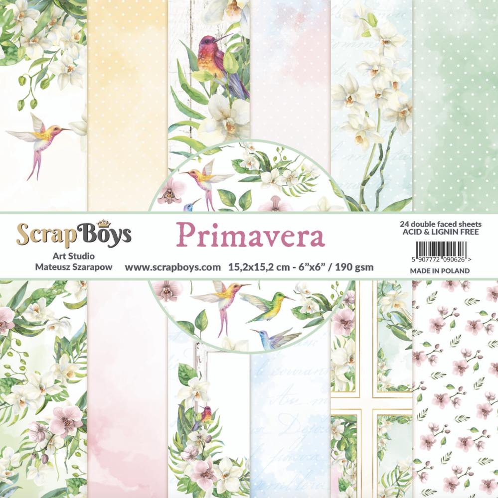 ScrapBoys Primavera 6x6 Inch Paper Pad (PRIM-09)