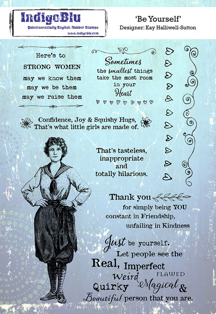 IndigoBlu Be Yourself A5 Rubber Stamp (IND0601) IndigoBlu Be Yourself A5 Rubber Stamp (IND0601)