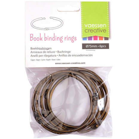Vaessen Creative Boekbind Ringen Koper 75 mm (2021-106)