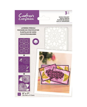Crafter's Companion Dahlia Delight Layering Kaleidoscope Stencils (CC-STEN-DAH)