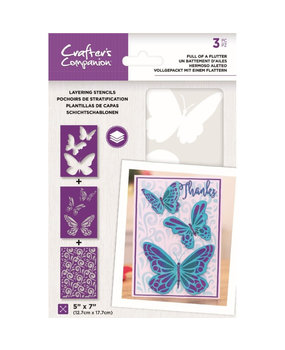 Crafter's Companion Full of a Flutter Layering Kaleidoscope Stencils (CC-STEN-FOAF)