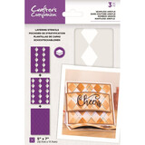 Crafter's Companion Seamless Argyle Layering Kaleidoscope Stencils (CC-STEN-SARG)