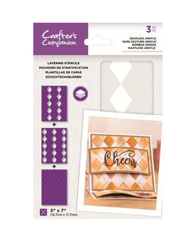 Crafter's Companion Seamless Argyle Layering Kaleidoscope Stencils (CC-STEN-SARG)