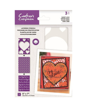 Crafter's Companion Sweet Love Layering Kaleidoscope Stencils (CC-STEN-SLO)