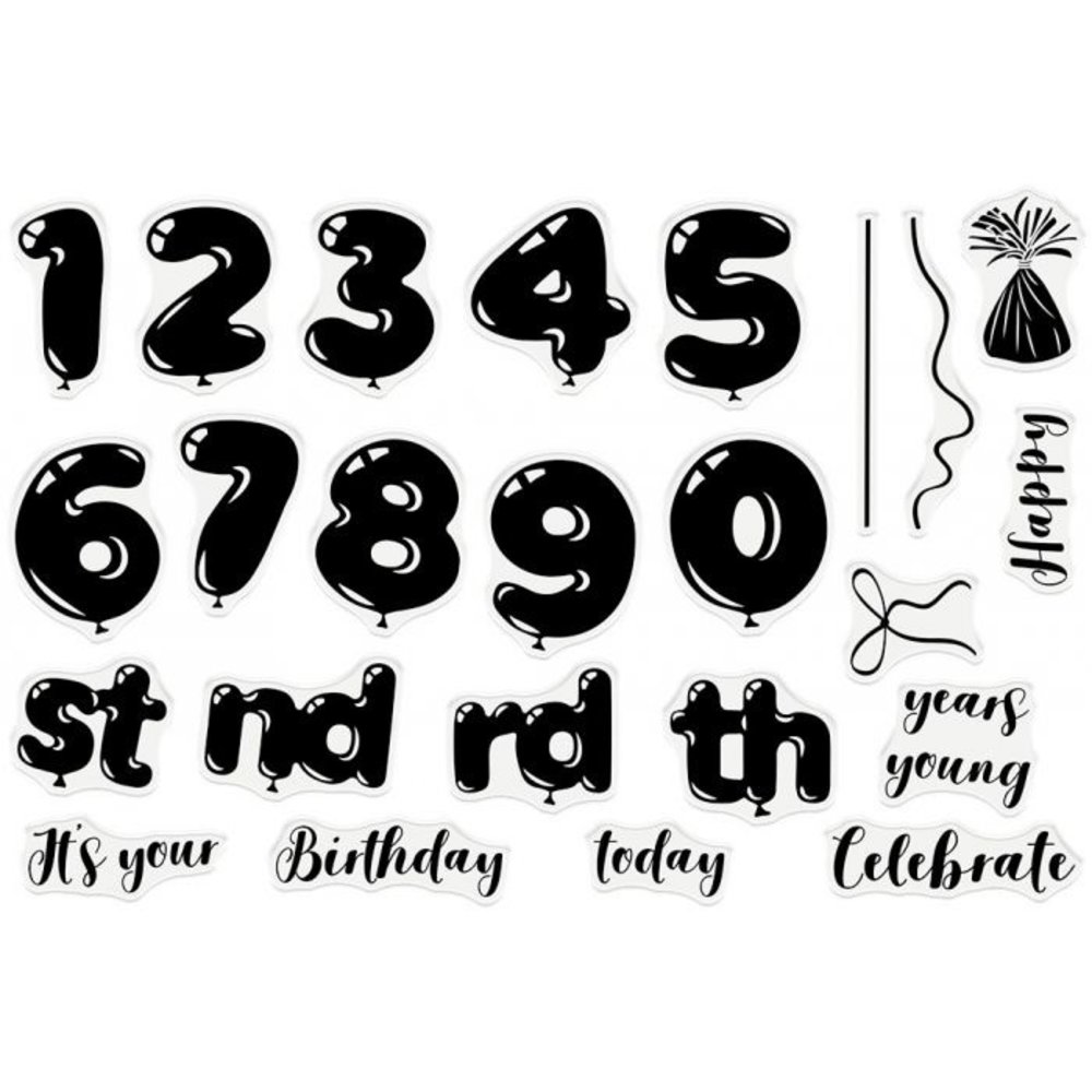 Gemini Balloon Numbers Stamp & Die (GEM-STD-BNUM) Gemini Balloon Numbers Stamp & Die (GEM-STD-BNUM)