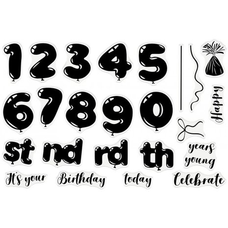 Gemini Balloon Numbers Stamp & Die (GEM-STD-BNUM) Gemini Balloon Numbers Stamp & Die (GEM-STD-BNUM)