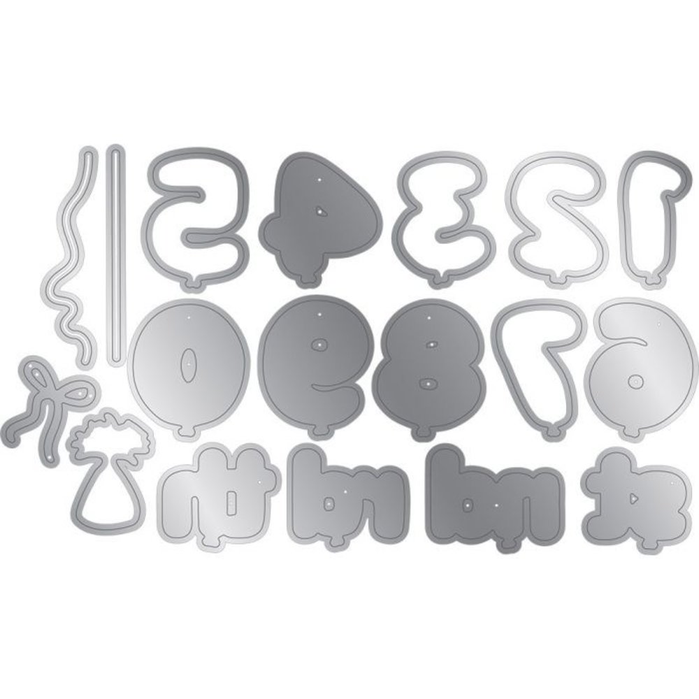 Gemini Balloon Numbers Stamp & Die (GEM-STD-BNUM) Gemini Balloon Numbers Stamp & Die (GEM-STD-BNUM)