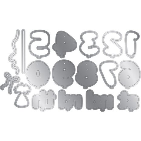 Gemini Balloon Numbers Stamp & Die (GEM-STD-BNUM) Gemini Balloon Numbers Stamp & Die (GEM-STD-BNUM)