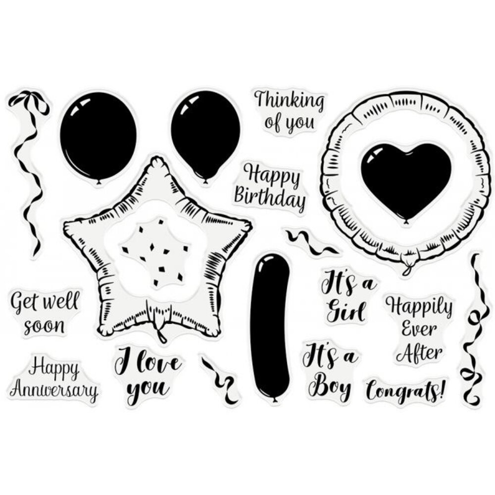 Gemini Balloon Sentiments Stamp & Die (GEM-STD-BSEN) Gemini Balloon Sentiments Stamp & Die (GEM-STD-BSEN)