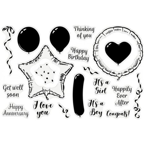 Gemini Balloon Sentiments Stamp & Die (GEM-STD-BSEN) Gemini Balloon Sentiments Stamp & Die (GEM-STD-BSEN)