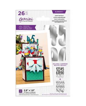Gemini Happy Birthday Stamp & Die (GEM-STD-HAB)