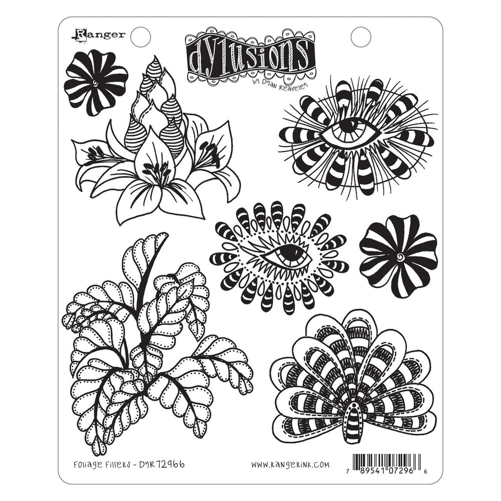 Ranger Dylusions Foliage Fillers Cling Stamps (DYR72966) Ranger Dylusions Foliage Fillers Cling Stamps (DYR72966)