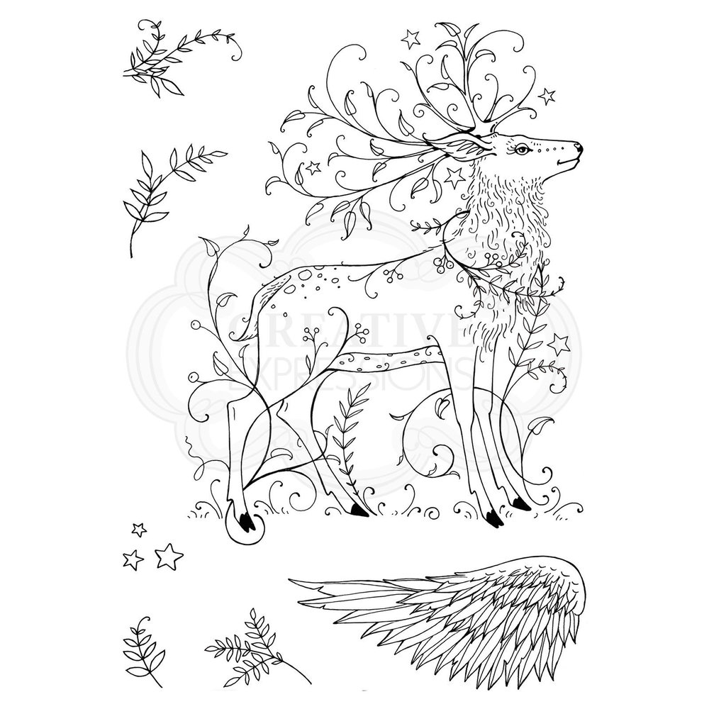 Pink Ink Designs Stag A5 Clear Stamp Set (P1035) Pink Ink Designs Stag A5 Clear Stamp Set (P1035)