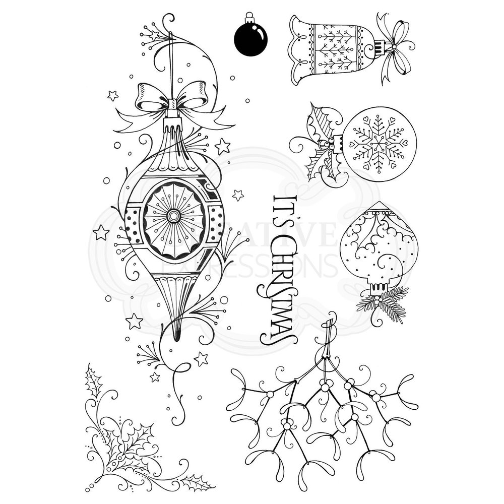 Pink Ink Designs Baubles A5 Clear Stamp Set (P1036)