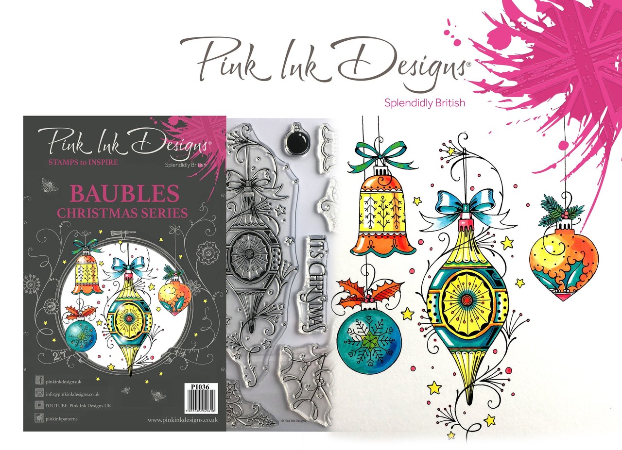 Pink Ink Designs Baubles A5 Clear Stamp Set (P1036)