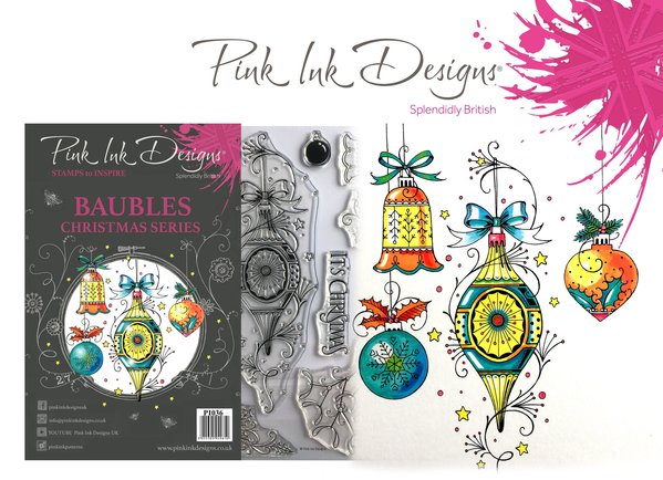 Pink Ink Designs Baubles A5 Clear Stamp Set (P1036)