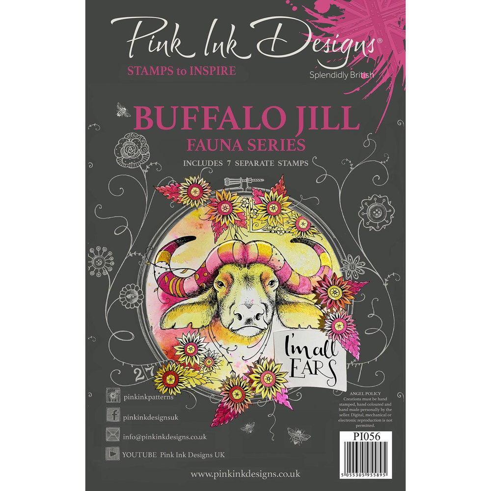 Pink Ink Designs Buffalo Jill A5 Clear Stamp Set (PI063) Pink Ink Designs Buffalo Jill A5 Clear Stamp Set (PI063)
