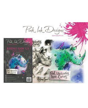 Pink Ink Designs Rhino Saw Us A5 Clear Stamp Set (P1058) Pink Ink Designs Rhino Saw Us A5 Clear Stamp Set (P1058)