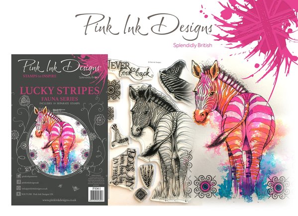 Pink Ink Designs Stripes A5 Clear Stamp Set (P1061)