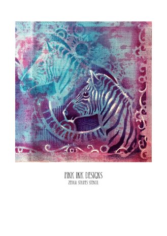 Pink Ink Designs Zebra Stripes 8x8 Inch Masking Stencil (PINKST006) Pink Ink Designs Zebra Stripes 8x8 Inch Masking Stencil (PINKST006)