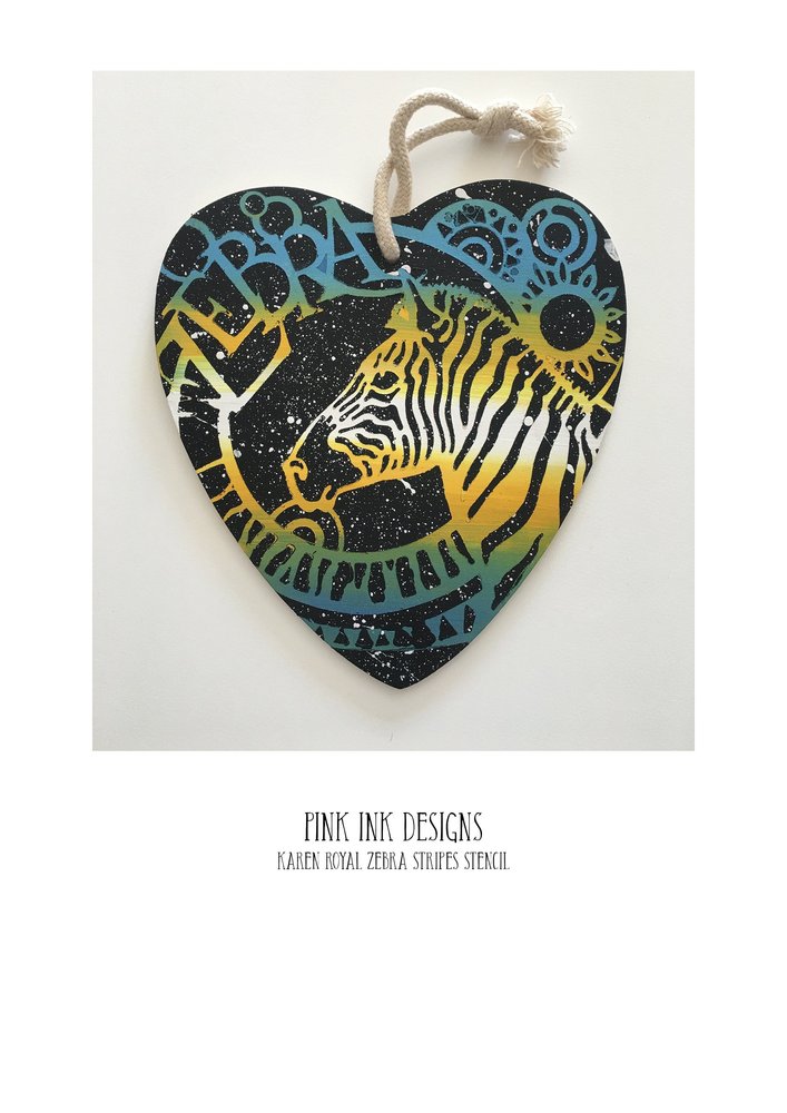 Pink Ink Designs Zebra Stripes 8x8 Inch Masking Stencil (PINKST006) Pink Ink Designs Zebra Stripes 8x8 Inch Masking Stencil (PINKST006)