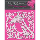 Pink Ink Designs Gentle Giraffe 8x8 Inch Masking Stencil (PINKST007)