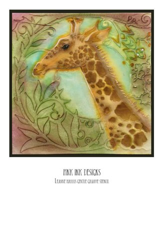 Pink Ink Designs Gentle Giraffe 8x8 Inch Masking Stencil (PINKST007)