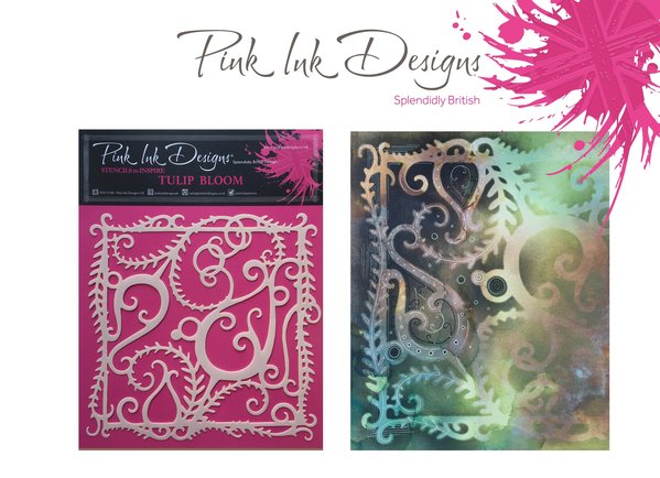 Pink Ink Designs Tulip Bloom 8x8 Inch Masking Stencil (PINKST009)