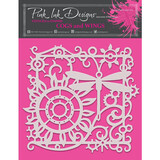 Pink Ink Designs Cogs and Wings 8x8 Inch Masking Stencil (PINKST011)
