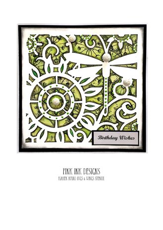 Pink Ink Designs Cogs and Wings 8x8 Inch Masking Stencil (PINKST011) Pink Ink Designs Cogs and Wings 8x8 Inch Masking Stencil (PINKST011)