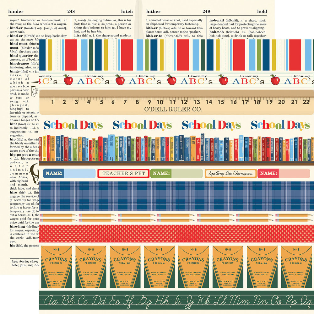 Carta Bella School Days 12x12 Inch Collection Kit (CBDS118016)
