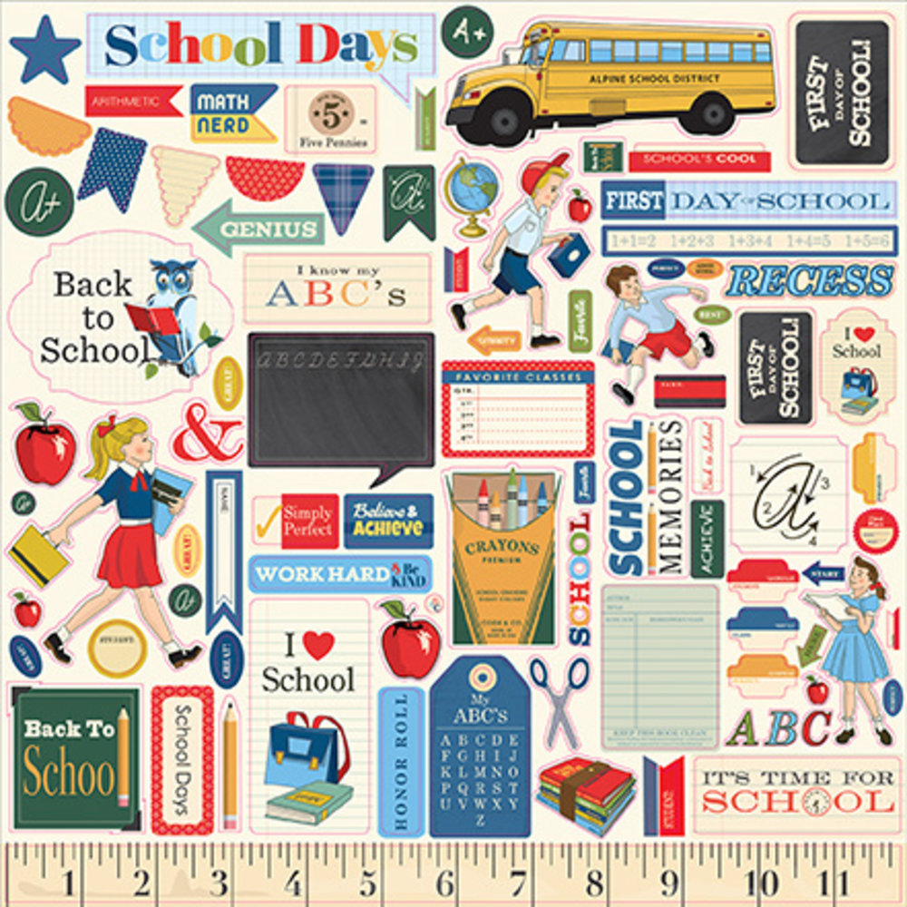 Carta Bella School Days 12x12 Inch Collection Kit (CBDS118016)
