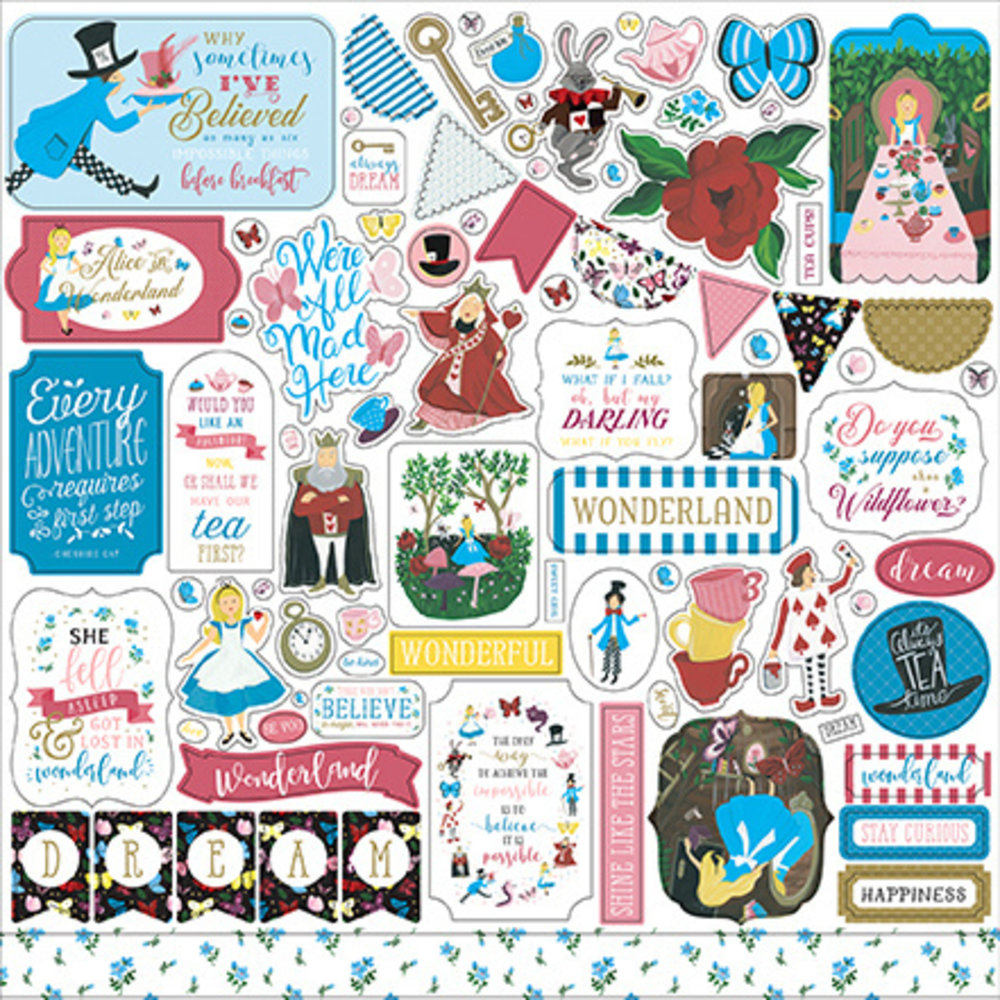 Echo Park Alice in Wonderland No. 2 Inch 6x6 Paper Pad (WO214023)