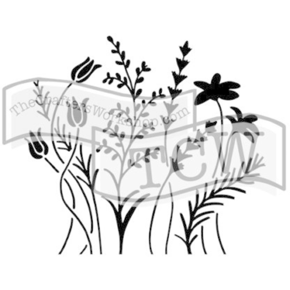 The Crafter's Workshop Wildflowers 6x6 Inch Stencils (TCW433s)