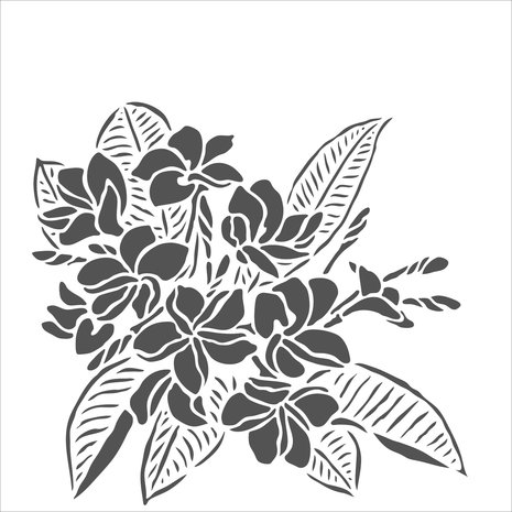 The Crafter's Workshop Plumeria 6x6 Inch Stencil (TCW914s)