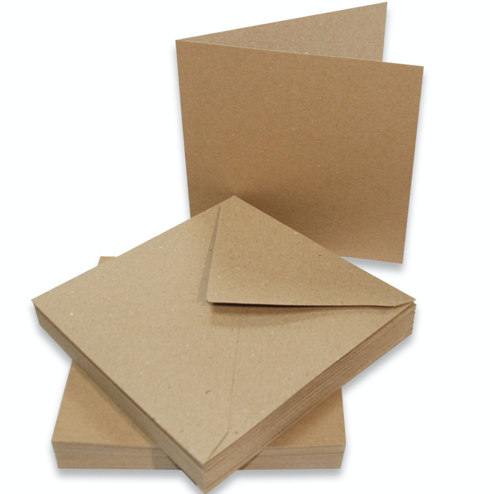 Craft UK Limited Cards & Envelopes 6x6 Inch Kraft (CUK2047) Craft UK Limited Cards & Envelopes 6x6 Inch Kraft (CUK2047)