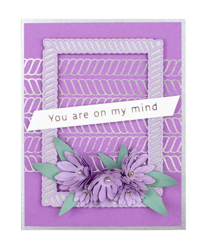 Spellbinders Elegant Twist Glimmer Borders & Sentiments Hot Foil Plates (GLP-176)