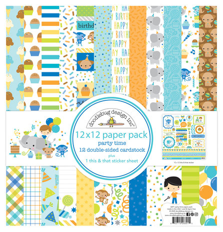Doodlebug Design Inc. Party Time 12x12 Inch Paper Pack (6691)