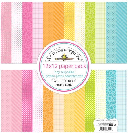Doodlebug Design Inc. Hey Cupcake 12x12 Inch Petite Print Paper Pack (6692)