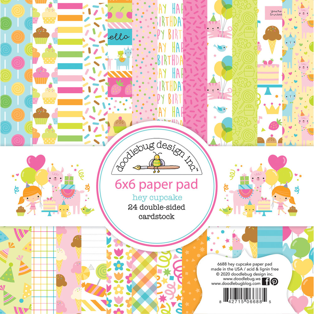 Doodlebug Design Inc. Hey Cupcake 6x6 Inch Paper Pad (6688) Doodlebug Design Inc. Hey Cupcake 6x6 Inch Paper Pad (6688)