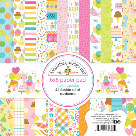 Doodlebug Design Inc. Hey Cupcake 6x6 Inch Paper Pad (6688) Doodlebug Design Inc. Hey Cupcake 6x6 Inch Paper Pad (6688)