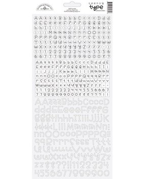 Doodlebug Design Inc. Lily White Teensy Type Stickers (3435)